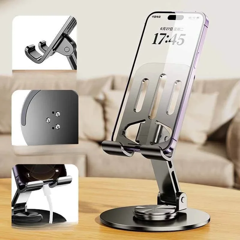 

Portable Tablet Holder For iPhone iPad Adjustable Folding Lazy Desktop Live Mobile Phone Stand Mount Support 360° Rotating