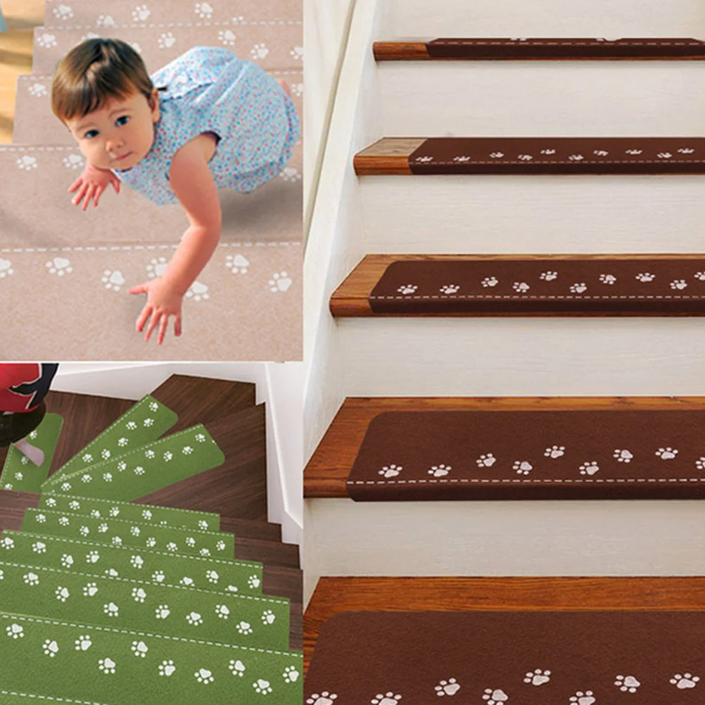 مضيئة درج حصيرة ذاتية اللصق عدم الانزلاق خطوة السجاد للمنزل البيج متوهجة البصمة قابلة لإعادة الاستخدام لصق بناء أداة #2