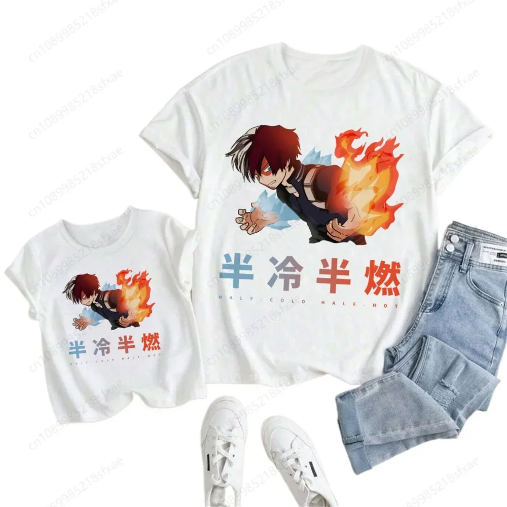 Todoroki Kids Summer Girls & Boys Funny Tshirt Children Print T-shirt Fashion Matching Outfits for Family