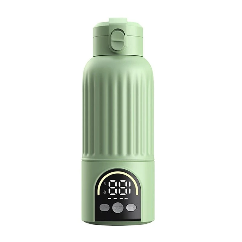 NEWABSV Portable Electric Milk Warmer, 316 Stainless Steel Travel Water Heater Baby Bottle Warmer Featuring Night Light Fast