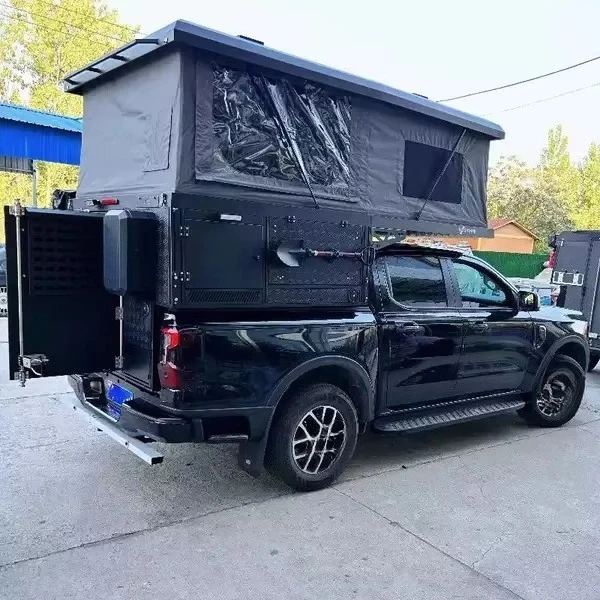 Outdoor Camping Multi-functional Automatic Pickup Truck RV Rooftop Tent RV Camper for Truck Bed Compact Travel Trailer