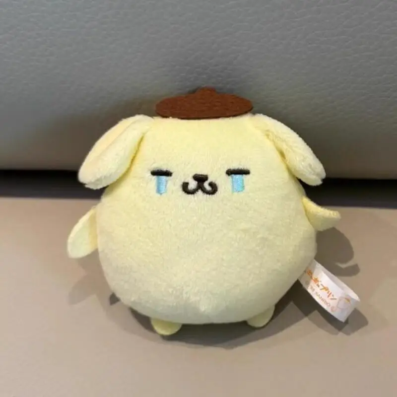 Crying Pompompurin Plush Keychain Sad Doggy Tears Bag Charm Kawaii Stuffed Toy Backpack Pendant Gift