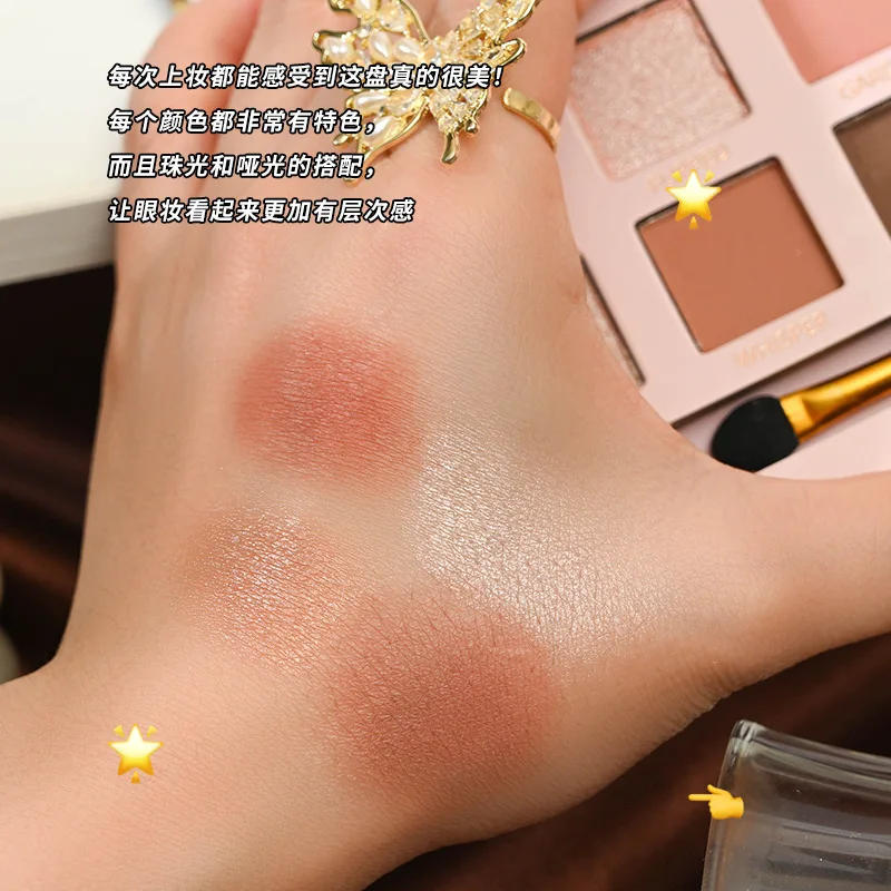 12 لون مجموعات ماكياج الدانتيل خمر الملاك بريق عينيه بيرليسسينت ماتي لوحة مع مرآة عدة تسليط الضوء على أحمر الخدود يشكلون النساء