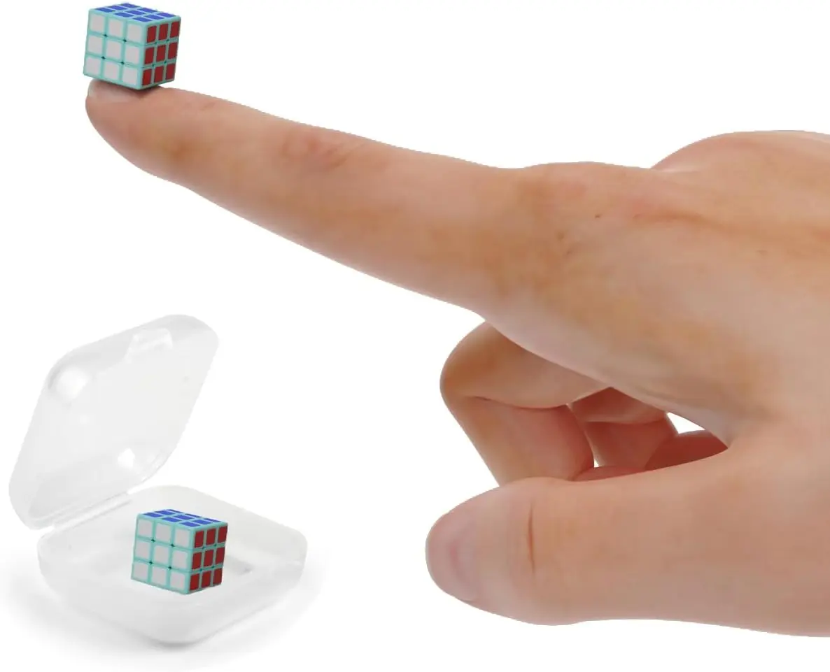 

Mini 3x3 Cube 1cm, Smooth Magic Smallest Puzzle Gift for Kids and Adults (Blue)
