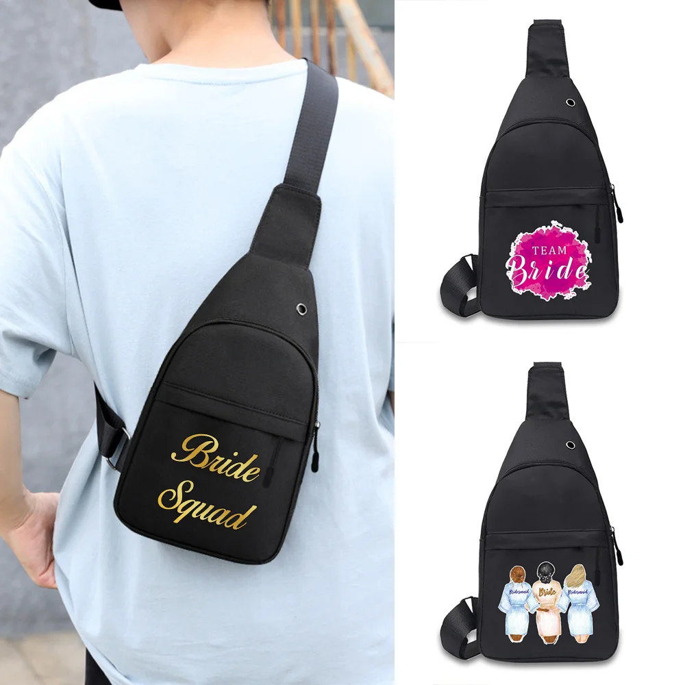 

New Men Chest Bag Bride Series Outdoor Leisure Sports Mobile Phone Wallet Portable Street Shoulder Crossbody Canvas Bags Unisex