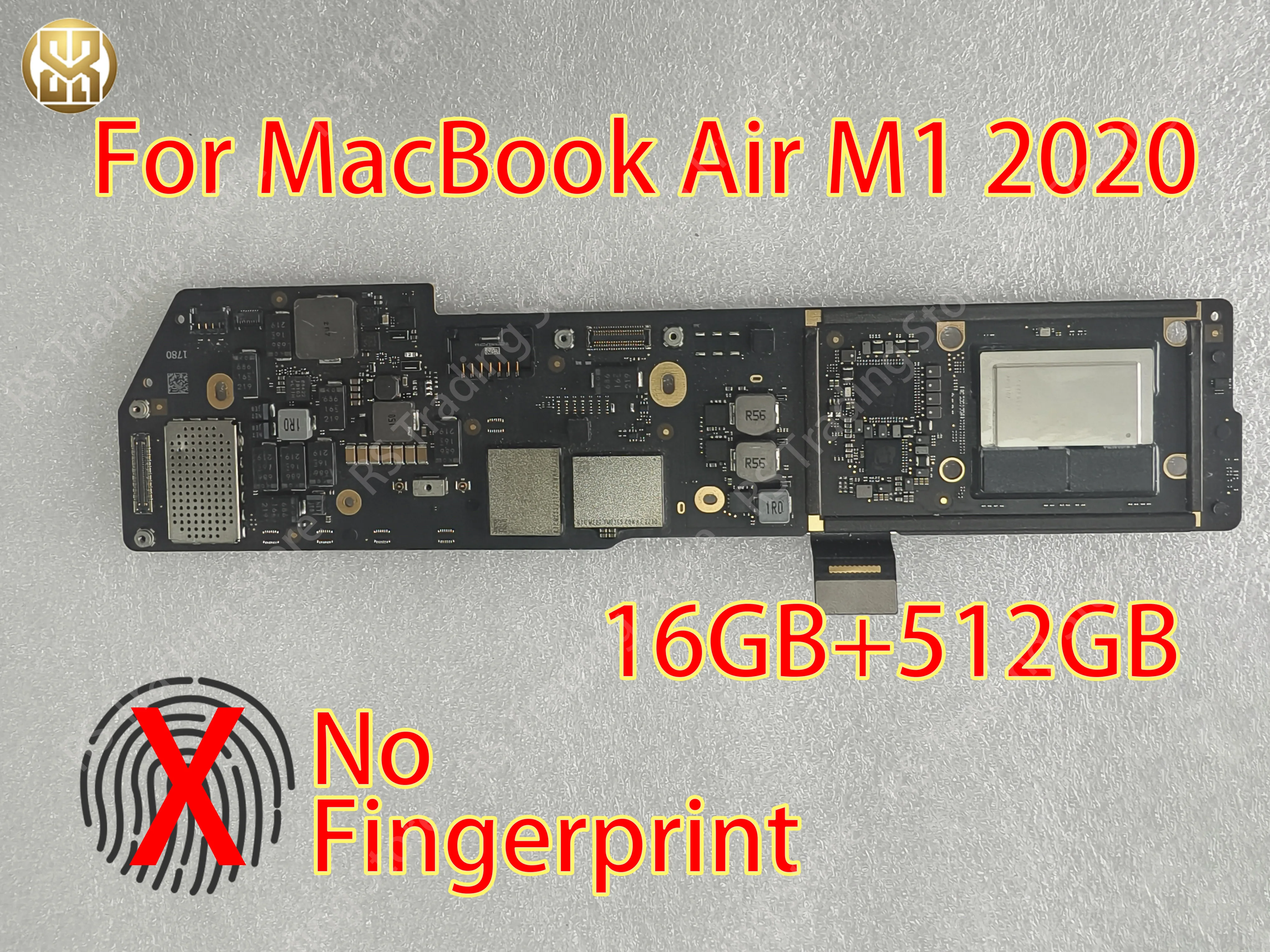 820-02016-A Laptop Mainboard For A2337 EMC3598 MacBook Air M1 2020 16GB RAM+512GB SSD 661-16816 MacBookAir9,1 Logicboard