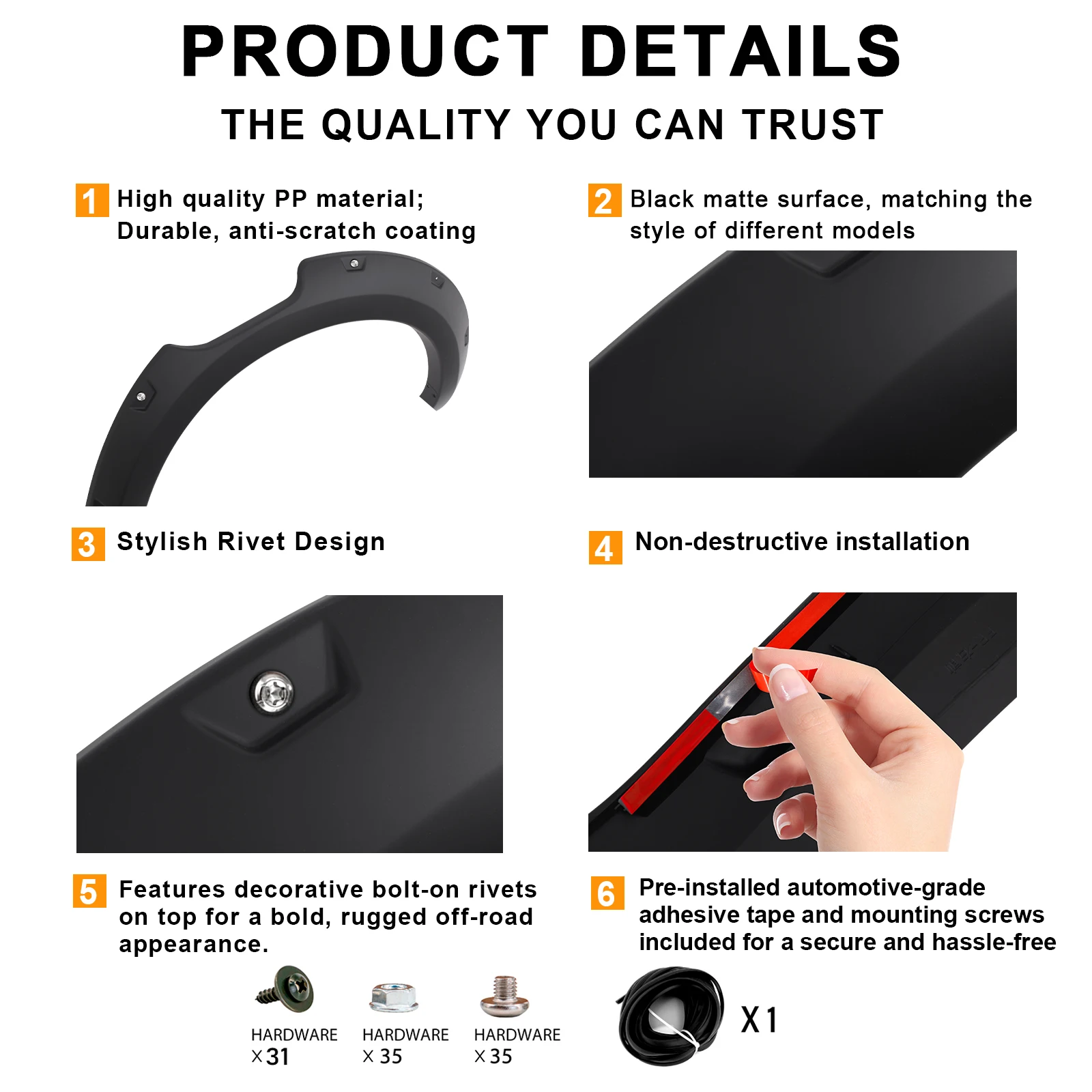 Wheel Arch Pocket Riveted Fender Flares For Nissan Navara D23 NP300 Frontier 2021 2022 2023 2024 2025 Guard 4×4 Car Accessories