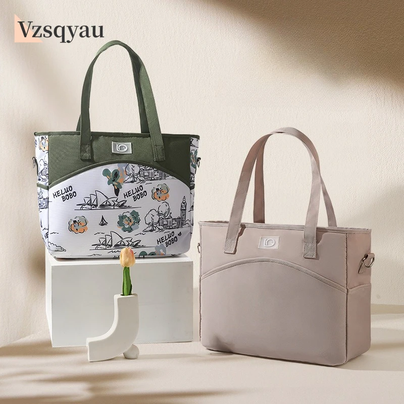 

New Waterproof Oxford Fabric Mommy Bag Large Capacity Travel Tote Multifunctional Women Handbag Shoulder Bags Diaper Bags Gifts