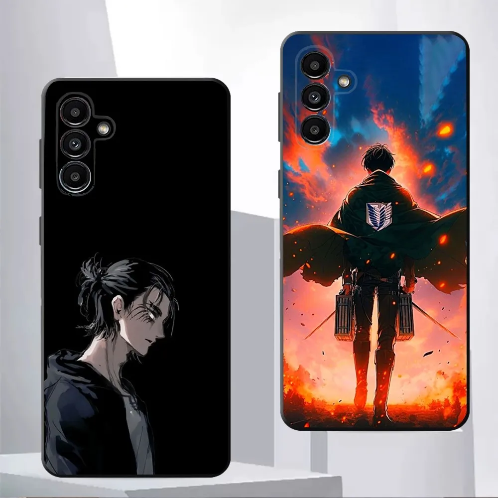 Attack On T-Titan Phone Case For Samsung Galaxy A13,21s,22,31,32,52,53,71,80,91 Black Soft Cover