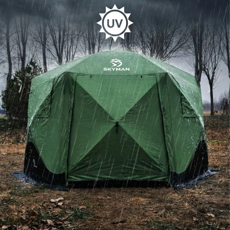 Outdoor Hexagonal Tent Large Space Portable Waterproof Breathable Naturehike Family Automatic Tent Camping Supplies Tents
