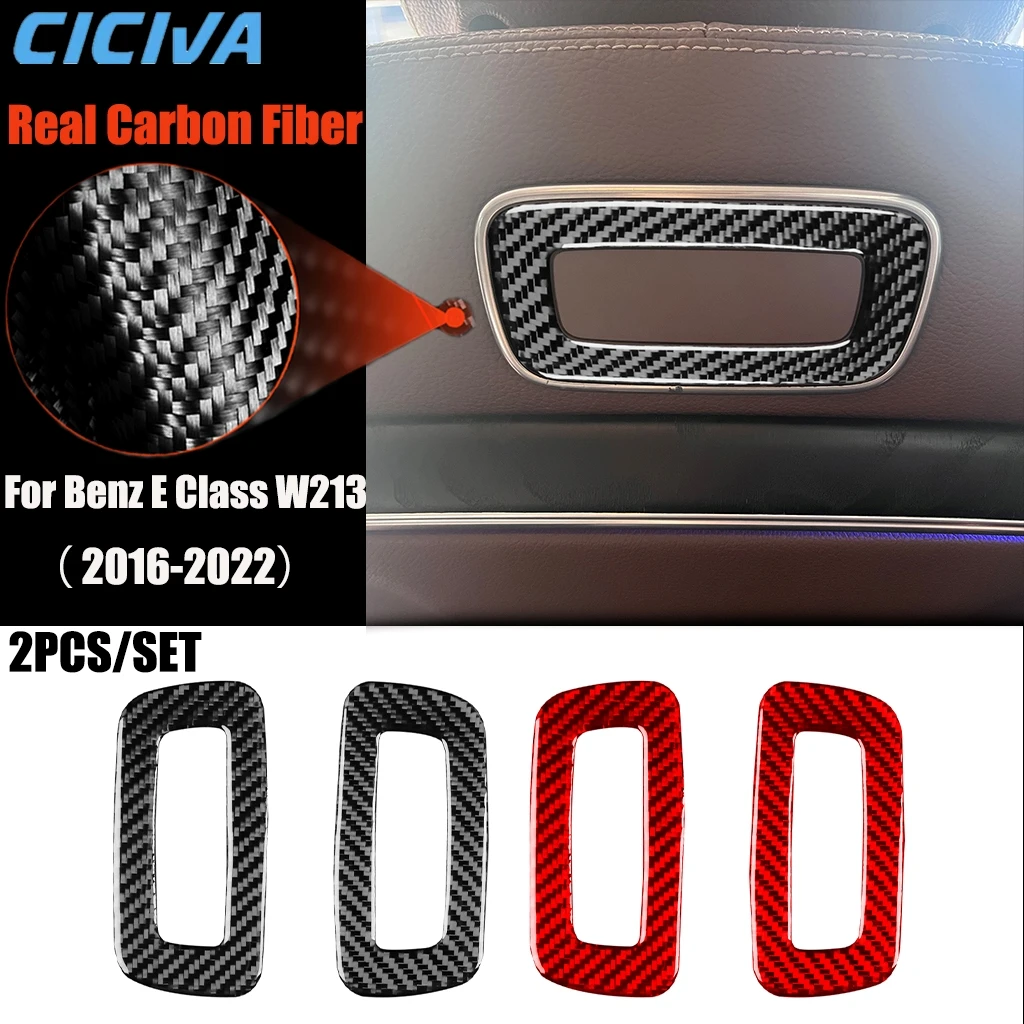 

Carbon Fiber Car Accessories Rear Seat Decorative Modified Interior Trim Cover Sticker For Mercedes Benz E Class W213 2016-2022