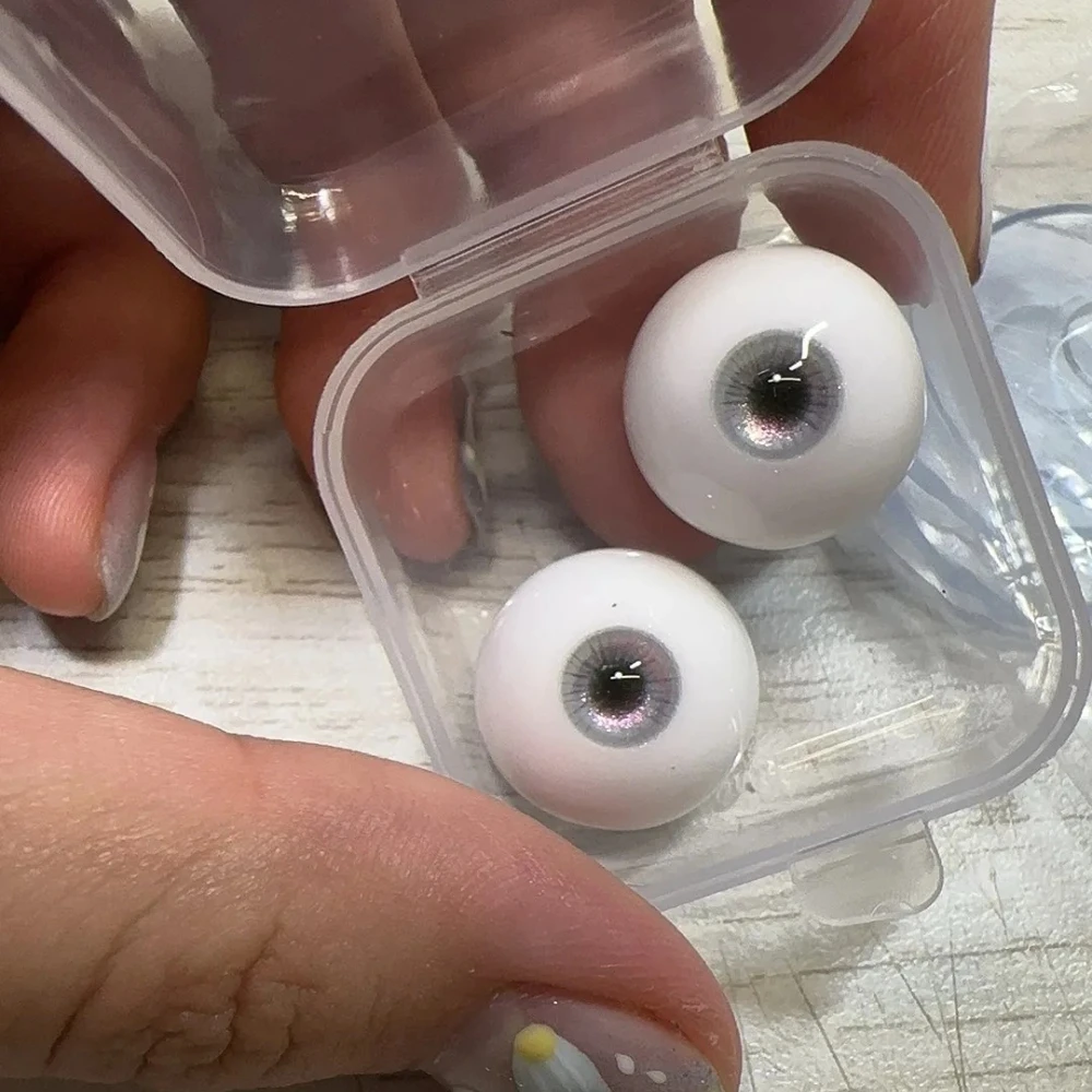 12/14/16/18mm Occhi della bambola per 1/3 1/4 1/6 Bjd Doll Gesso Bulbo oculare Imitazione Occhi di vetro Dress Up Giocattoli Accessori per bambole, Nessuna bambola