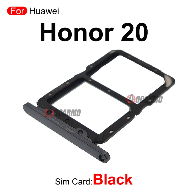 Blue Gold Purple Green Black SIM Card Tray Slot Holder For Huawei Honor 20 Pro 20Pro Replacement Parts