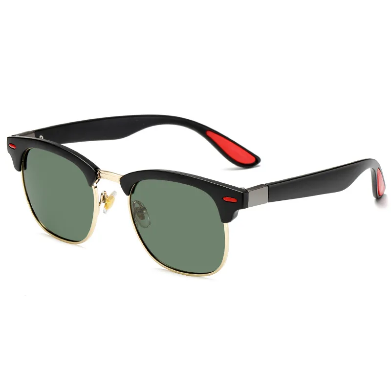 Lunettes de soleil polarisées à rivets rétro classiques pour hommes et femmes, design de marque, briquet à jambes TR90, lunettes de soleil à la mode
