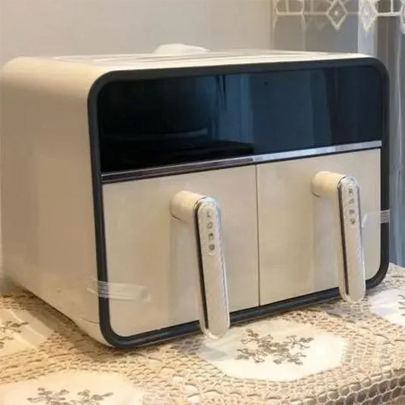 220V Multi-Functional Dual Chamber Air Fryer: with 4L+4L Dual-Capacity Non-Stick Basket,Independent Temperature Control