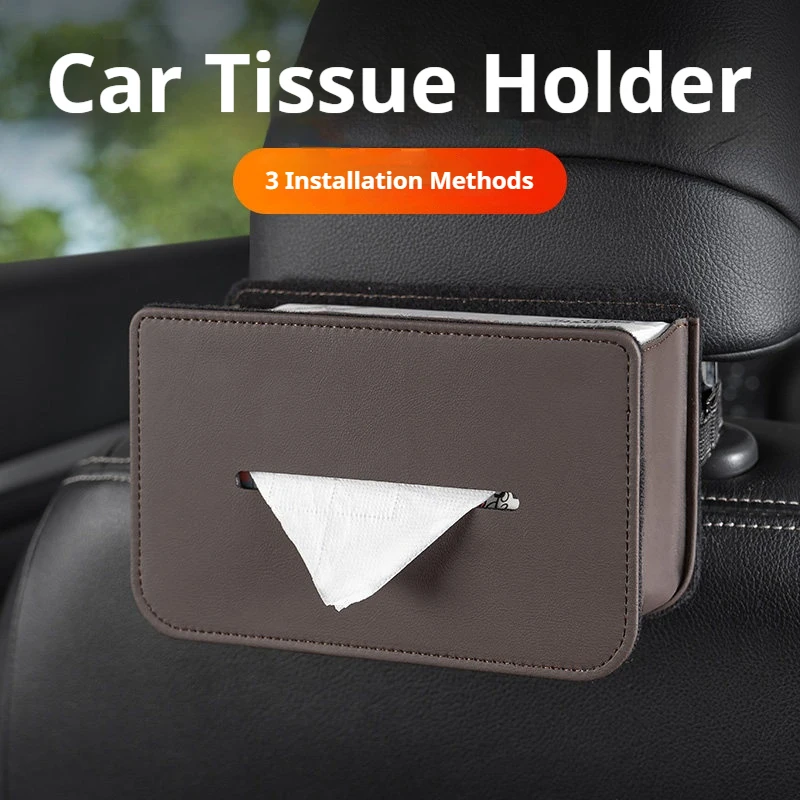 Car seat backrest tissue box storage bag armrest box tissue box sun visor tissue box storage box car accessories tools