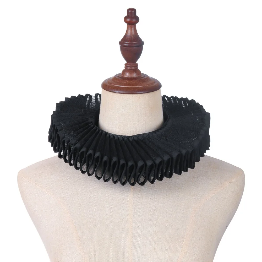 Detachable Shakespeare Neck Ruffled Collar Elegant Vintage Renaissance False Collar Opera Victorian Costume Retro Ruff Collar