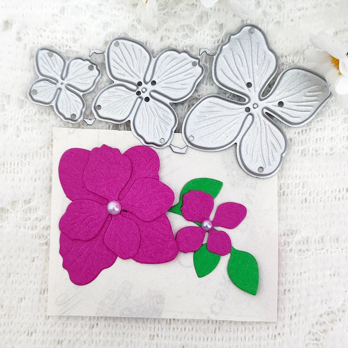 Flowers Goldfish Mandala Lace Horn Metal Cutting Die DIY Embossing Dies Cutter Craft Paper Card Scrapbooking Making