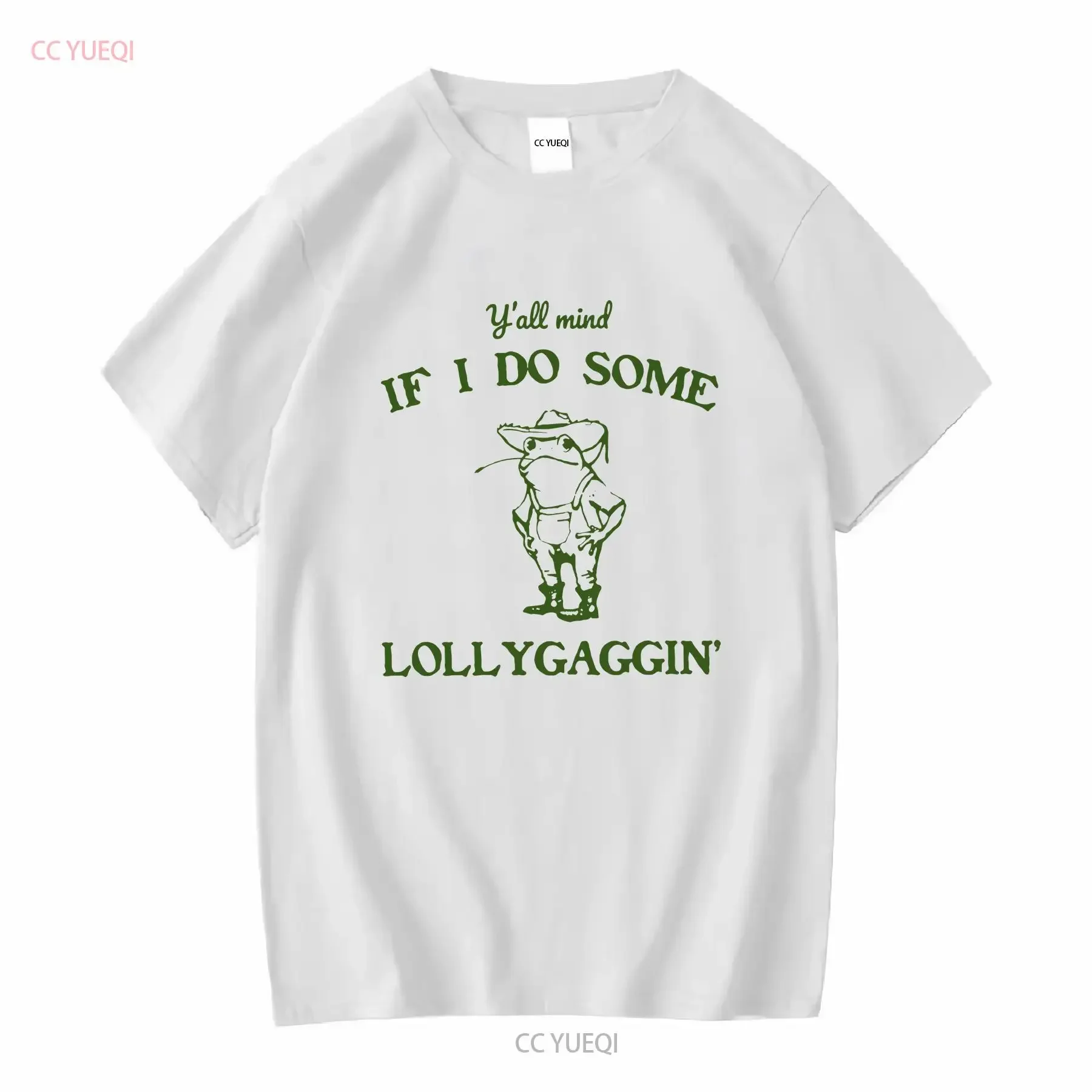 Yall Mind if I do Some Lollygaggin T Shirt Western Frog tee Cute Animal Retro Funny Vintage Style y2k Meme vintage Washed