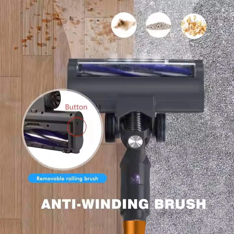 Powerful Handheld Wireless Vacuum Cleaner 26kPa Suction 250W Dual Motor Home Car Floor Electric Brooms Vertical Vacuum Cleaner