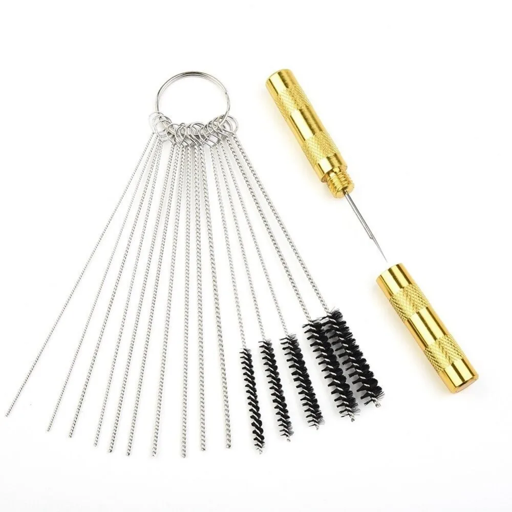 Airbrush Spray Gun Nozzle Cleaning Kit Needle & Brush Set Repair Tool Adjustment Water Stains Cleanup Tool