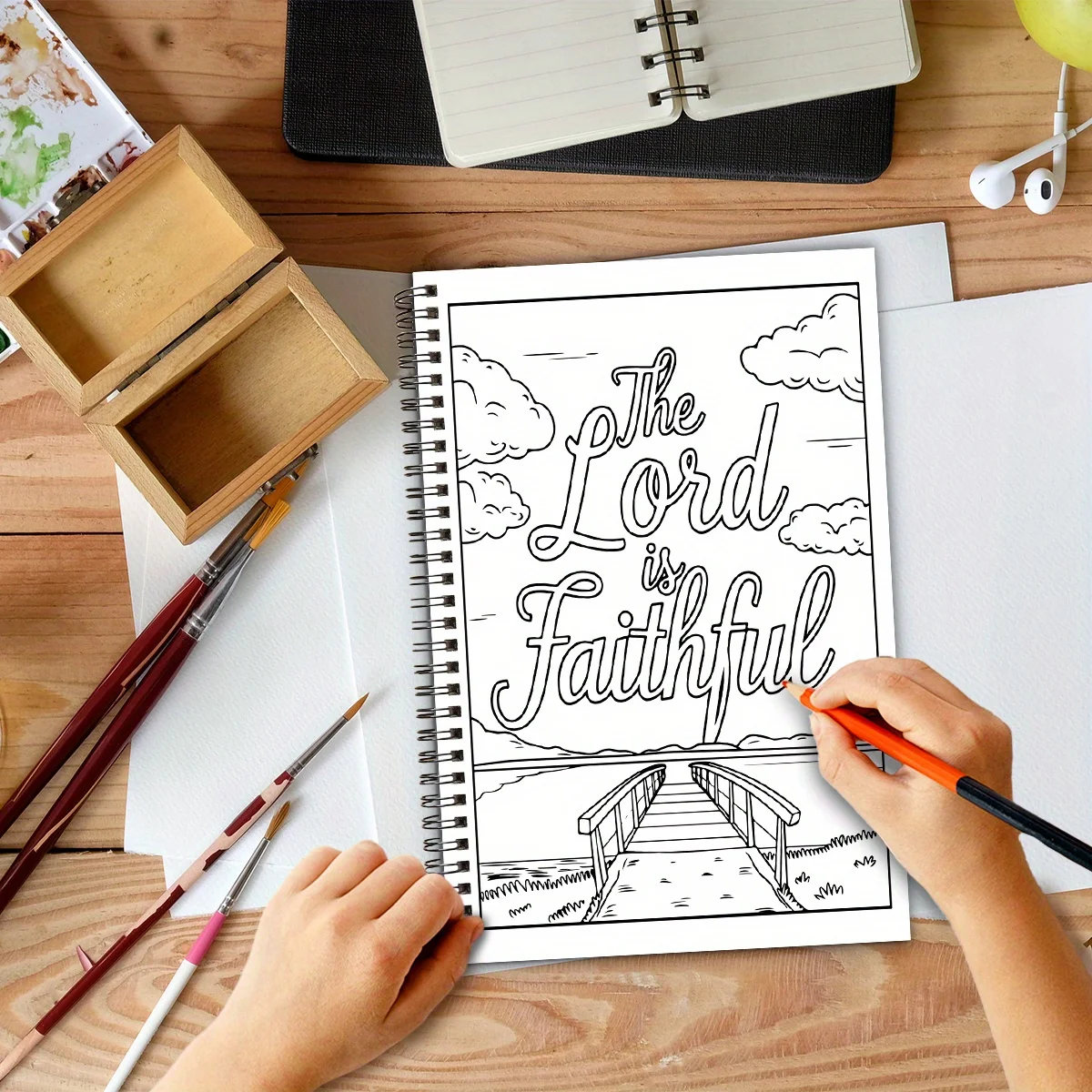 Quaderno da colorare con versetto della Bibbia, pagine da colorare spirituali cristiane, libro di attività artistiche dal design a colori morbidi, adatto per il rilassamento,