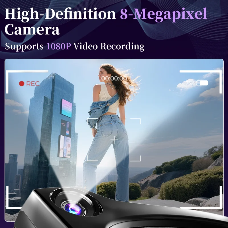 XIAOMIAO Gafas inteligentes Cámara 4K WiFi Bluetooth Gafas de grabación manos libres para ciclismo Correr Vlog con auriculares abiertos