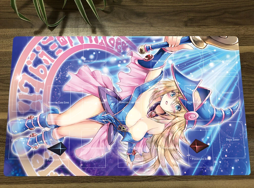 YuGiOh Dark Magician Girl TCG CCG Mat Trading Card Game Mat Playmat Table Desk Playing Mat Mouse Pad Free Bag