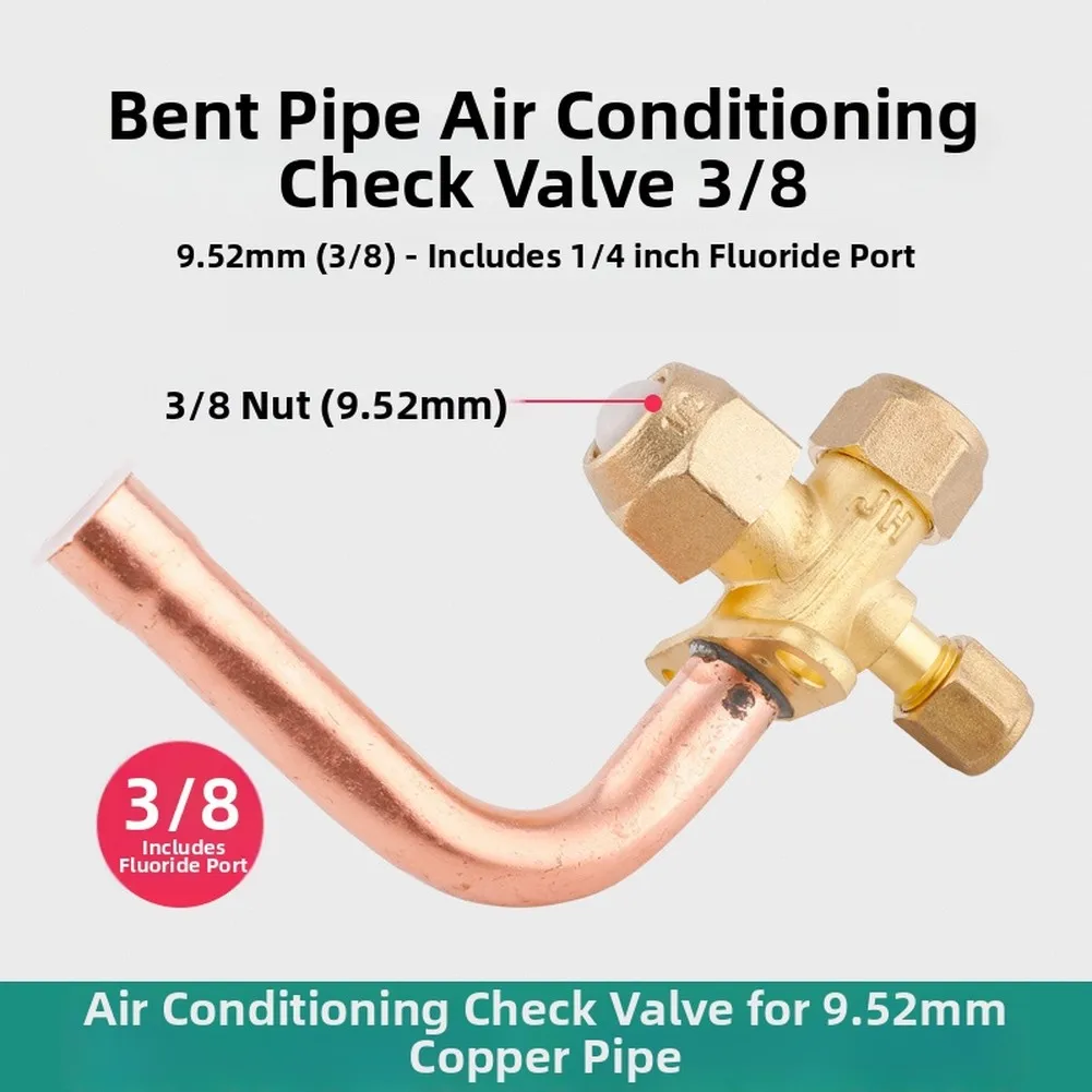 2 for 3 4 Point Air Conditioner Outdoor Unit Valve Compatible with R22 R410A R407C for r32 in Straight or Bend Layout