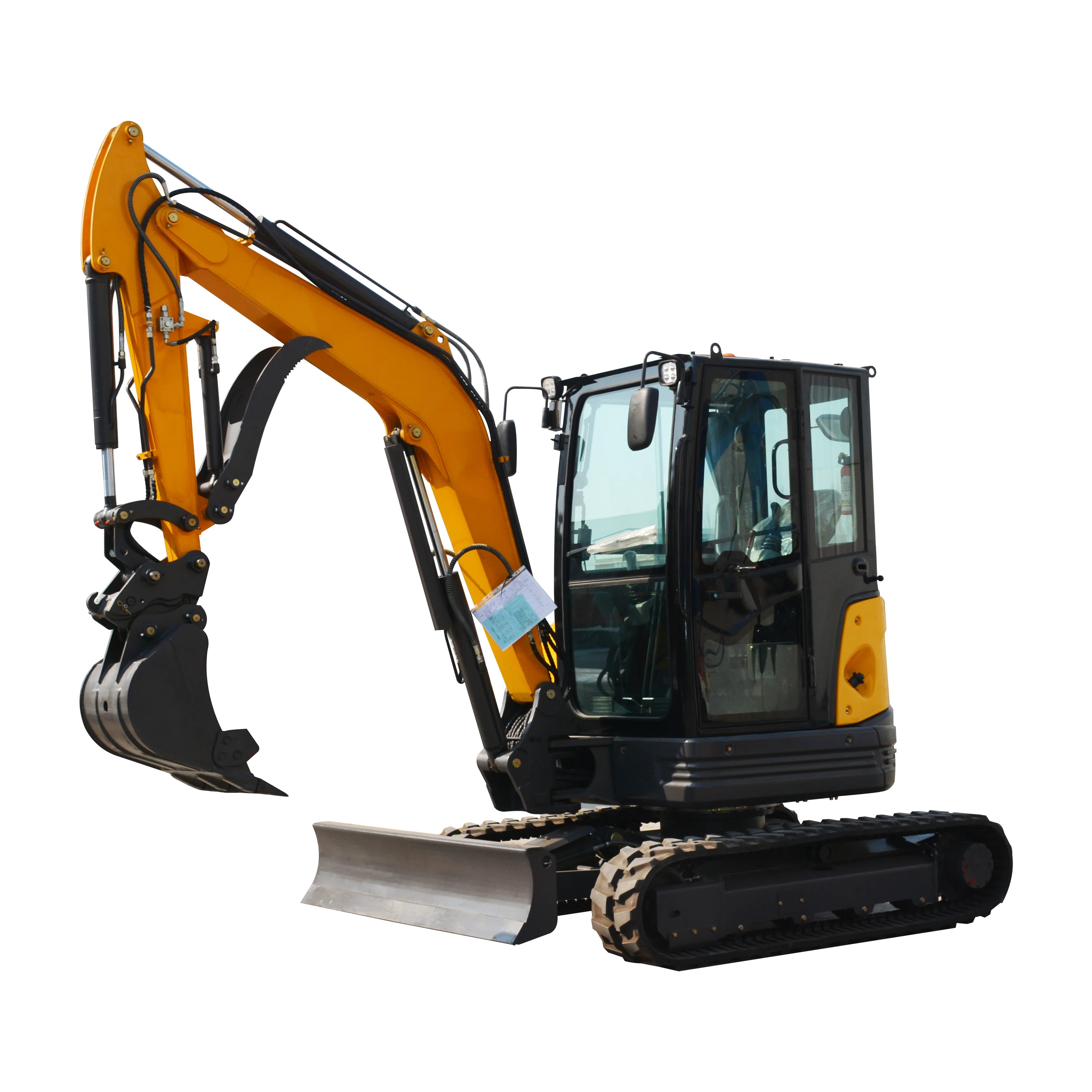 حفارة 3.5 طن محرك كوبوتا حفارة مجنزرة مزرعة حقيبة صغيرة حفارة صغيرة مع دلو الإبهام