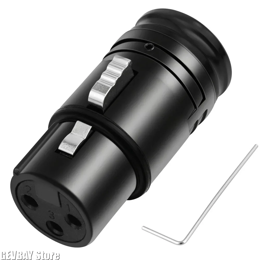 Male To Male/Female To Female Compact XLR Microphone Solder Adapter 90 Degree Right Angle XLR Microphone Audio Cables Connector - view 2