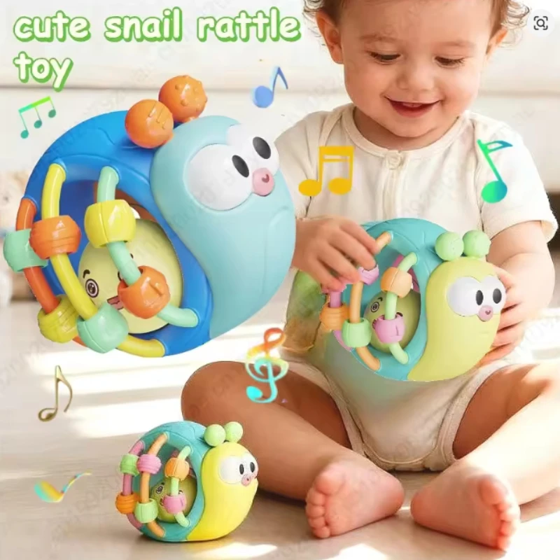 يده الحلزون الطفل حشرجة الموت ألعاب تعلم المبكر هدية التسنين للمضغ والتسنين تطور مهارات السمع والإمساك الرضع #2