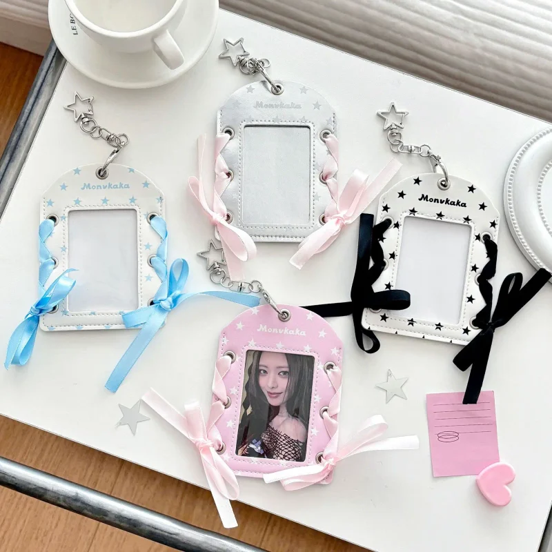 

Colorful Star Leather Card Set Chasing Star 3-inch Small Card Set Leather Card Set Keychain Bag Pendant