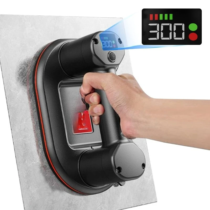 

Suction Cup,10 in Diameter, 2 Brushless Motors, 300 KG / 660 lbs Suction Power, LCD Display for Suction Power & Battery