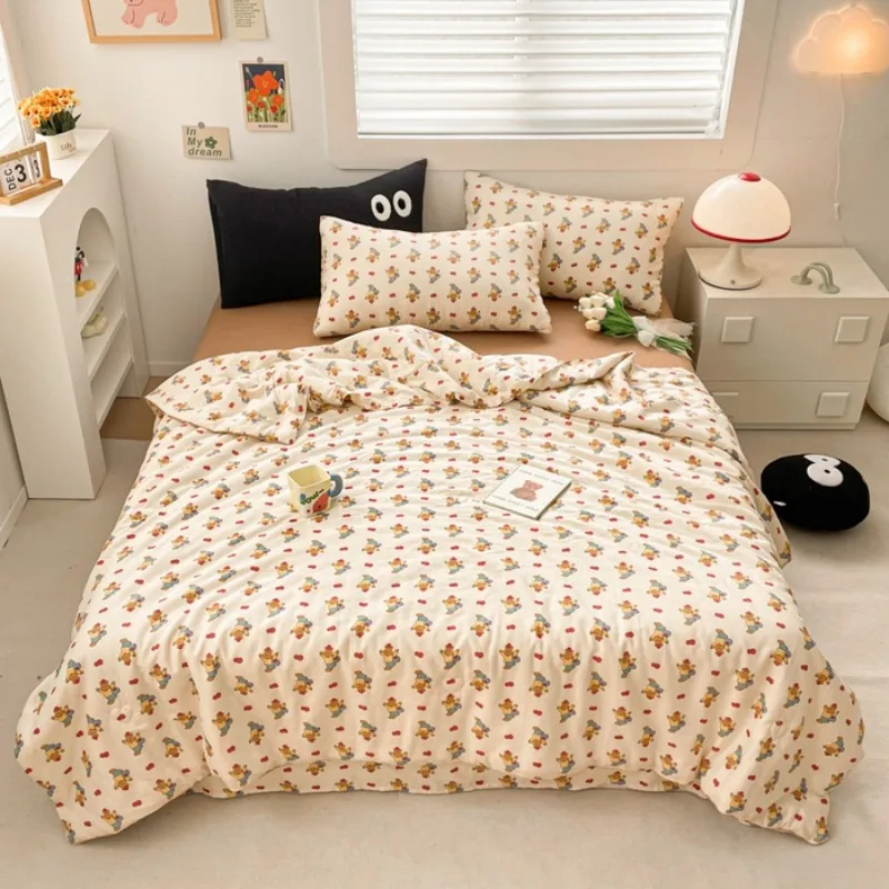 maternal and infant grade cotton double-layer yarn soybean quilt core summer pure cotton air conditioner quilt summer cool quilt