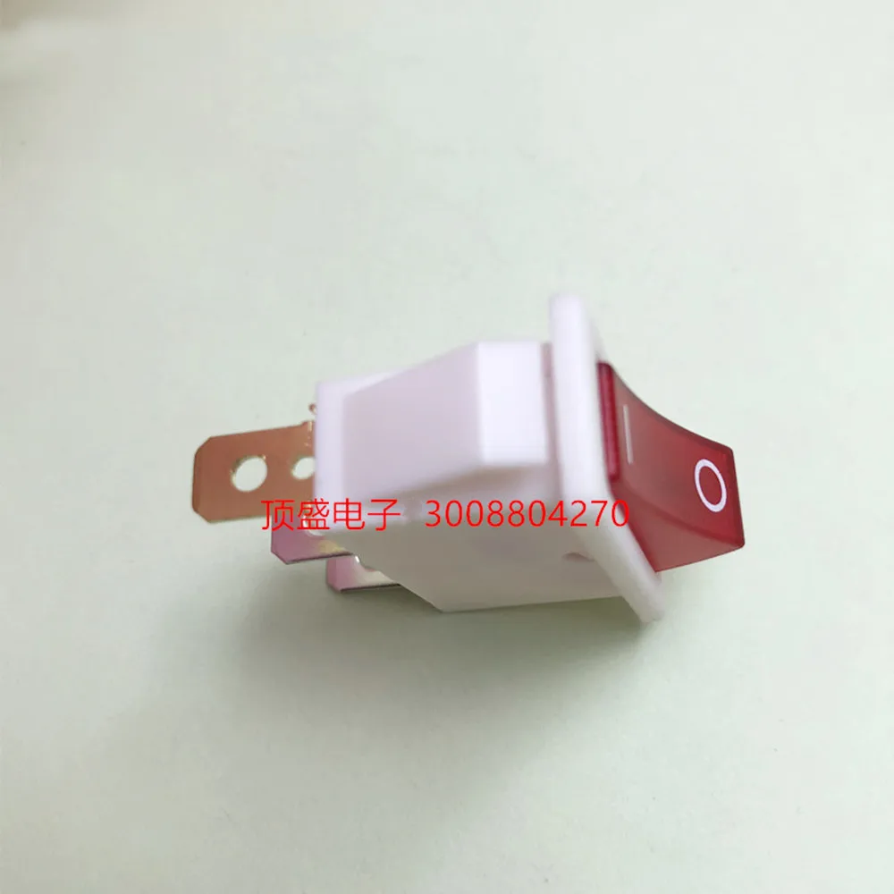 Original new 100% rocker switch R49-5WDEGT2F white base red light 16A