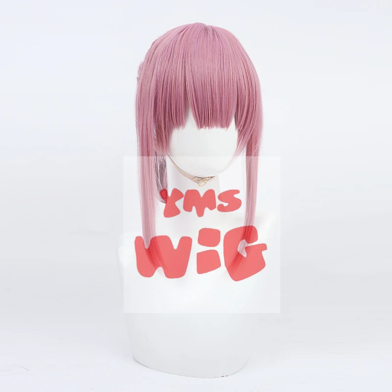 VTuber Youtuber Kafu Live Girls Virtual Singer KAF Cosplay Wig Pink 60CM Long Hair Braided Ponytails Role Play