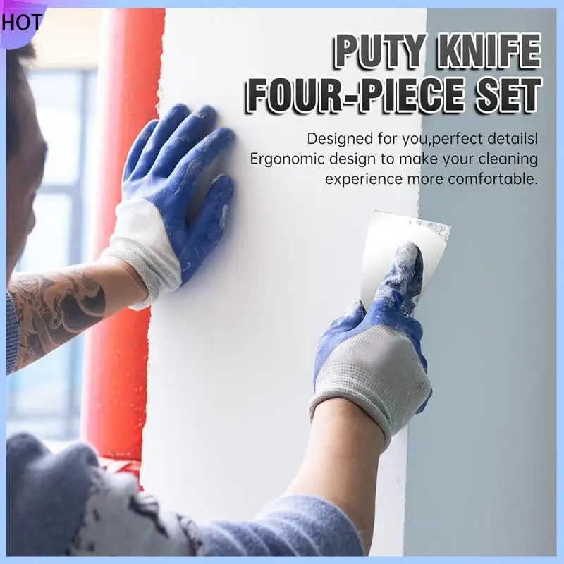

B45C Stainless Steel Putty Knife Set 5Pcs 2" 3" 4" 6" 8" Spackle Knife,Wallpaper Scraper Paint Scraper Tool