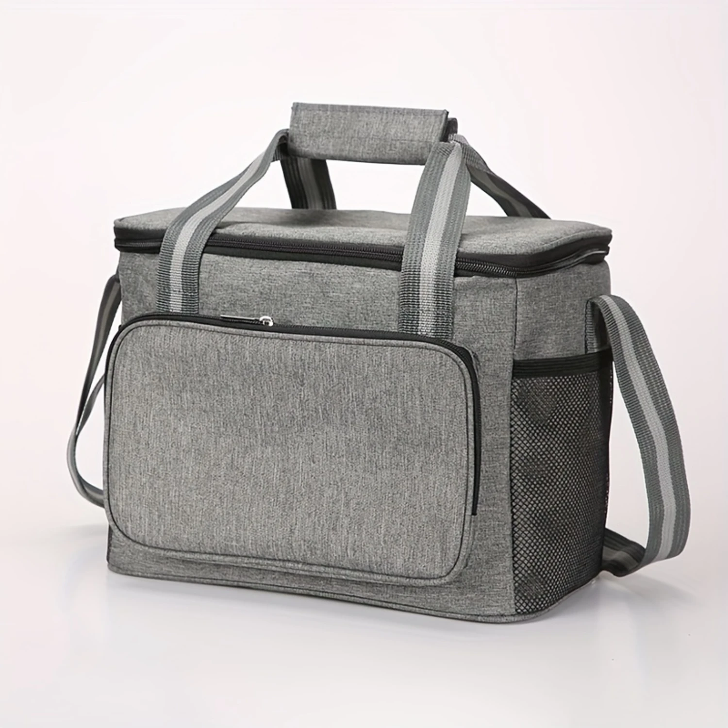 

Insulated Lunch Bag, Thickened Outdoor Oxford Cloth Ice Pack, Portable Cooler Tote With Dual Zippers, Supplies