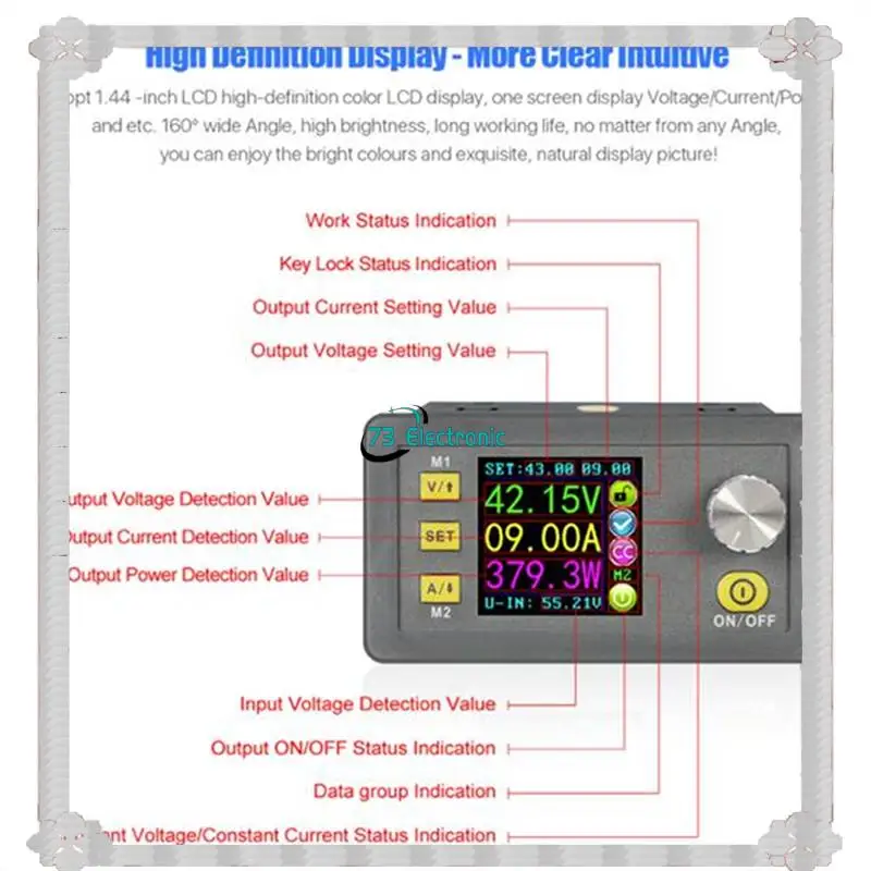 24-Hour Delivery DPS5020 Adjustable 50V 20A DC-DC Step-Down Voltage Regulator Power Supply Module, High Efficiency NO Communicat