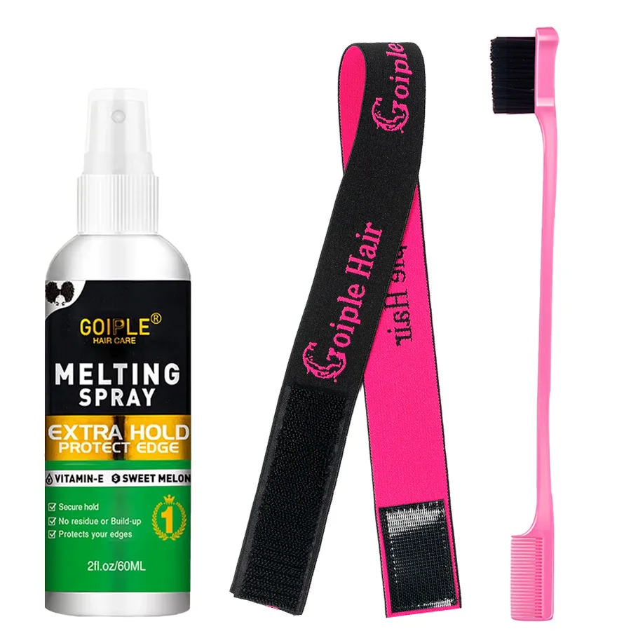 GOIPLE الدانتيل الباروكة ذوبان رذاذ الشعر المستعار المواد اللاصقة شعر مستعار إغلاق أمامي الشعر الاصطناعية الجبين إغلاق الغراء مع اكسسوارات التصميم #1