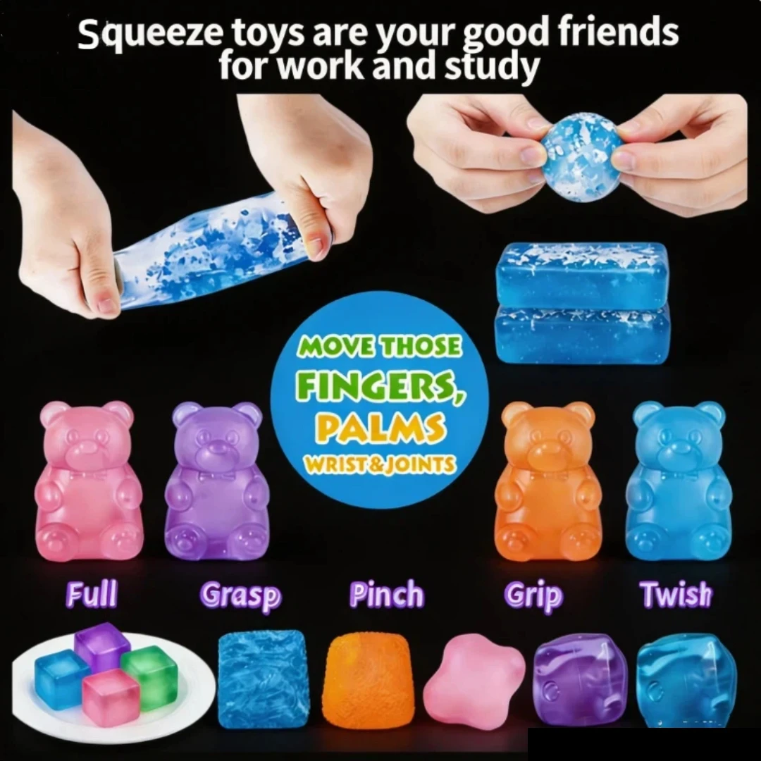 

Squishy influencer same style Stress Ball flow ice cube kneading decompression toy sensory toy cube maltose kneading toys gift