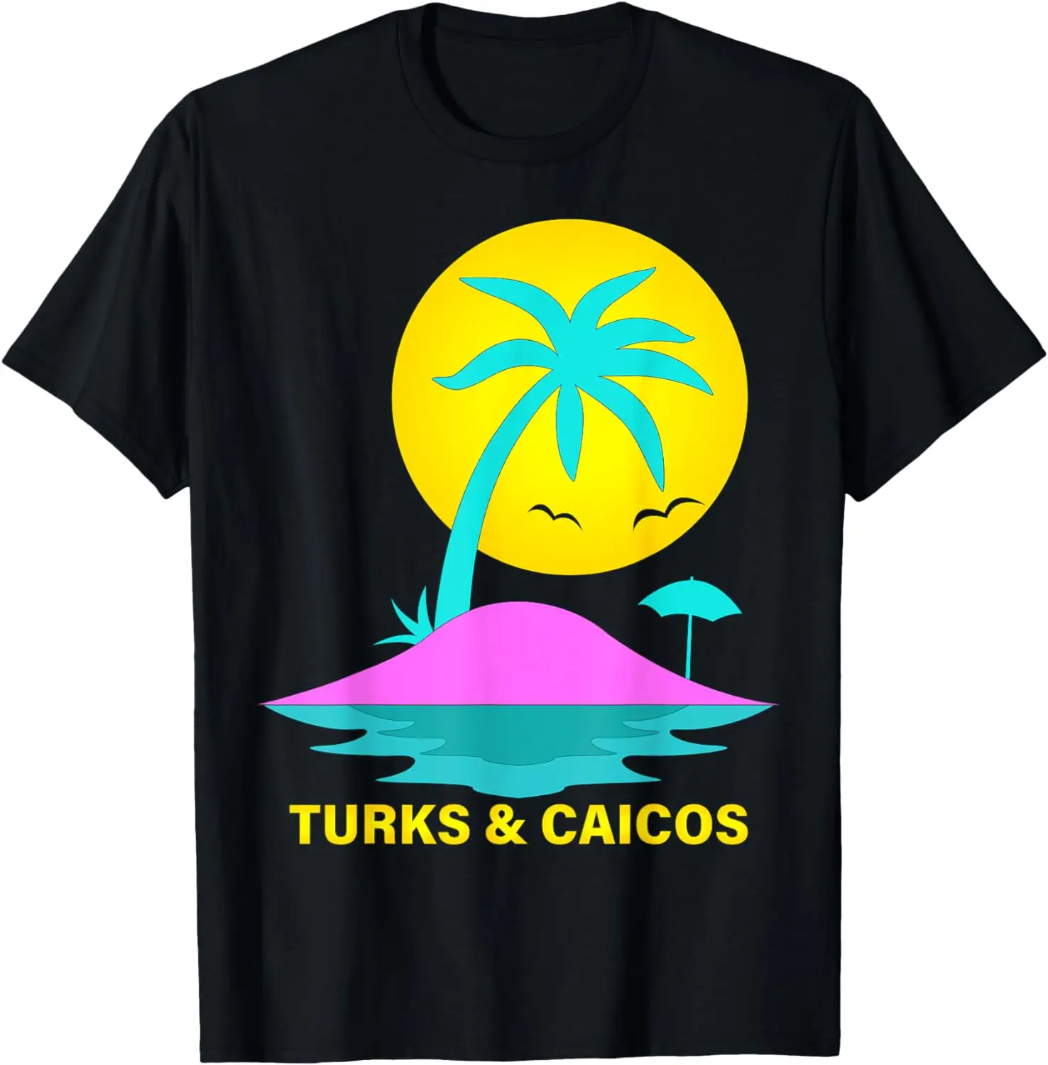 

Summer Vacation Palm Tree Beach Sunset Turks & Caicos T-Shirt