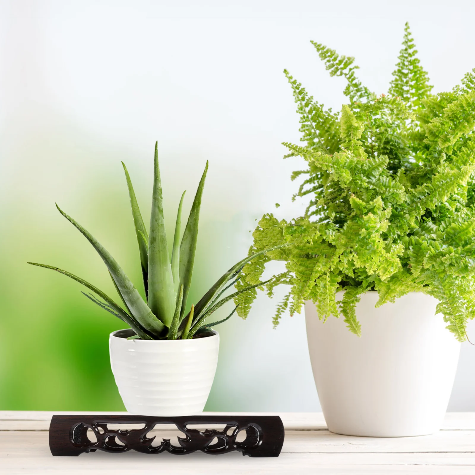 

Wooden Plant Riser Sturdy Structure Indoor Outdoor Flowerpot Stand Easy Clean Maintenance Decor Plant Stand Indoor