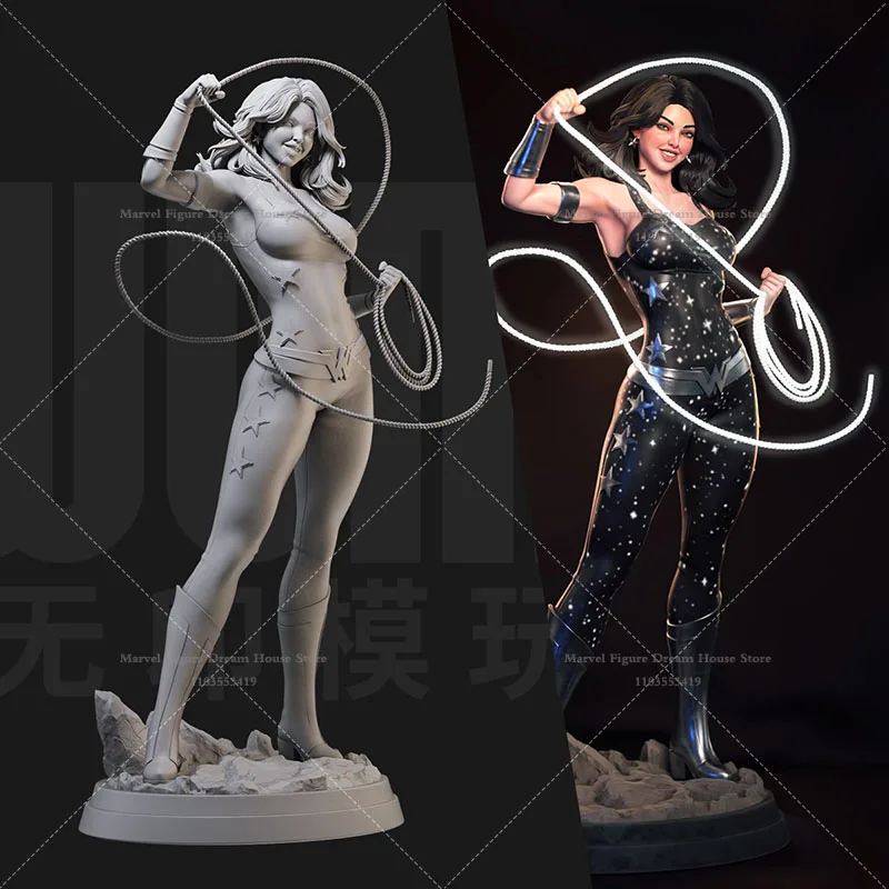 1/24 1/18 مقياس عجب امرأة هوكجيرل القمر آلهة دونا تروي ميرا لتقوم بها بنفسك الذاتي تجميعها GK ثلاثية الأبعاد الراتنج غير معلمة دمية بيضاء #4