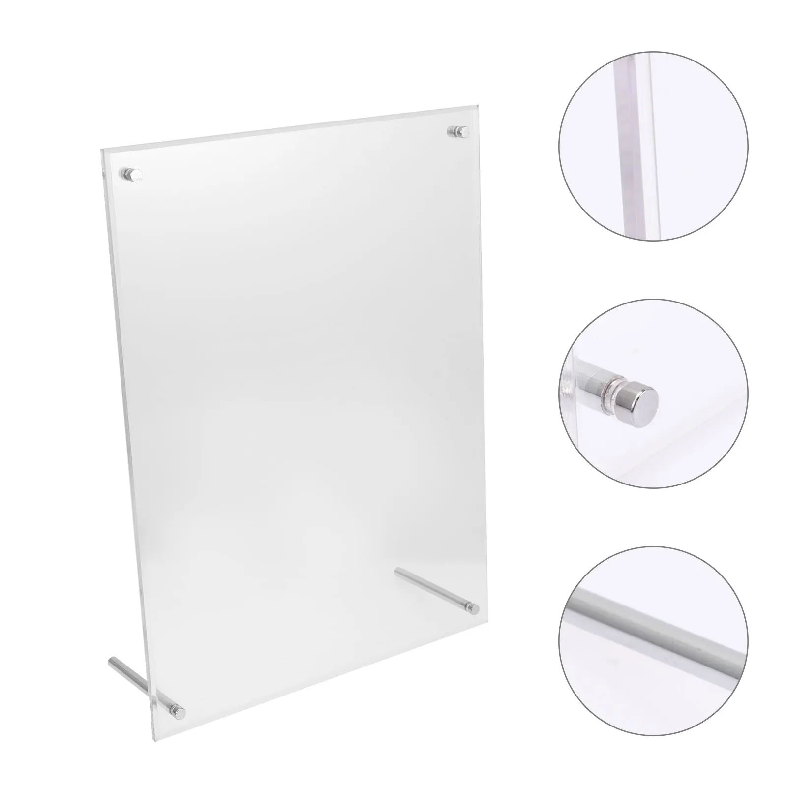 

Stable Acrylic Desktop Photo Frame Compact Size Business License Award Holder Office Decor Structure for Home