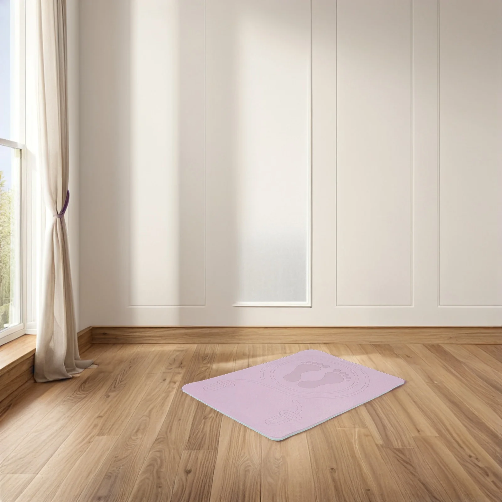 

Jump Rope Mat Indoor Thick Tpe Shock Absorbing Exercise Mat Red Non Slip Floor Protection Noise Reduction Fitness Pad for Home