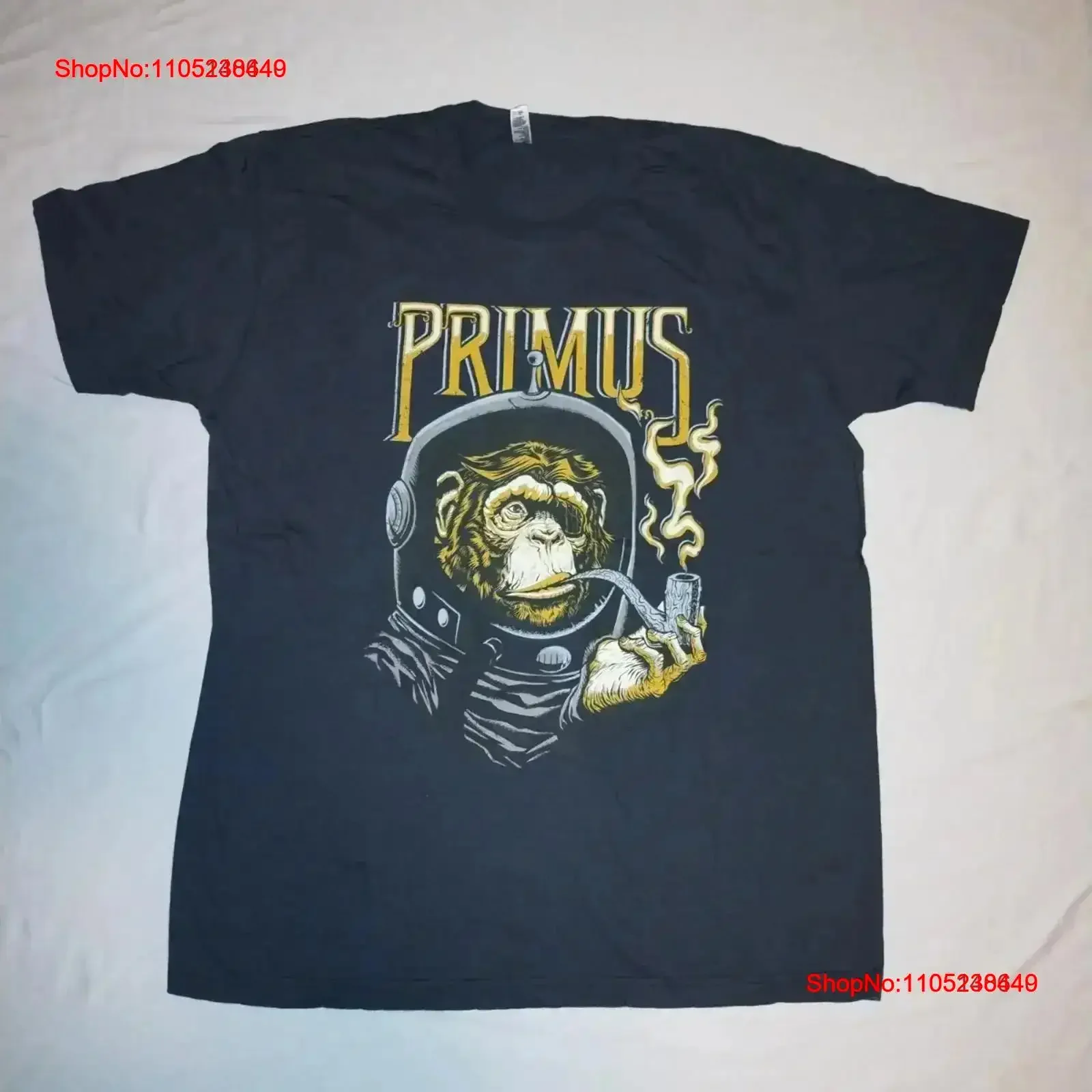 Primus Dark Gray 2011 Tour T Shirt Astronaut Monkey Smoking Pipe XL vintage Washed Stylish graphic Top For Everyday Wear