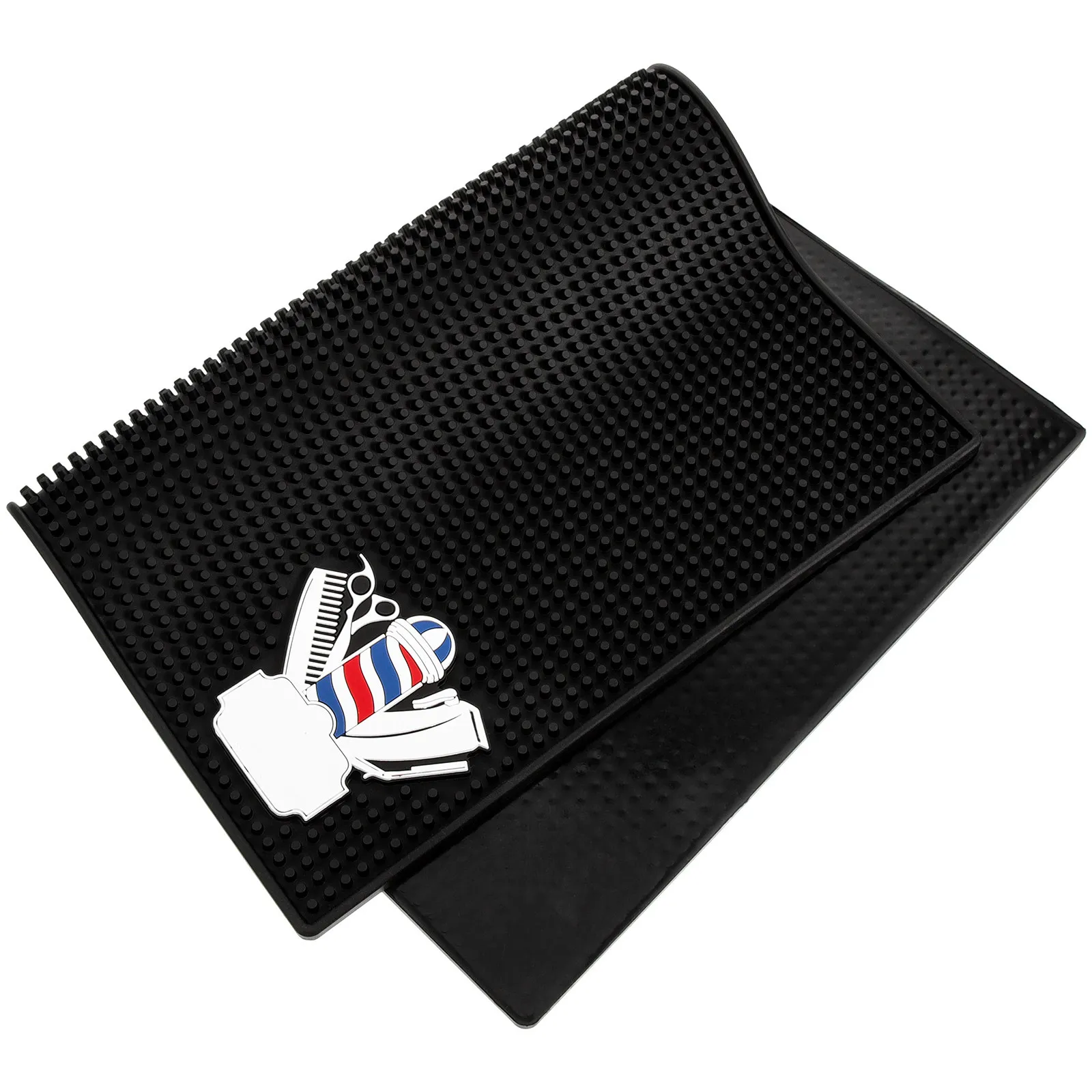 

Barber Station Silicone Mat Flexible Non-Slip Organizer Pad for Clippers Combs Scissors Hair Styling Tools Salon Mat Hair