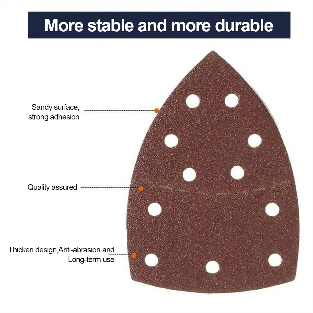 Mouse Detail Sander Sandpaper 11 Holes Triangular Sanding Paper for Multi Sander Bosch PSM 160A Detail Palm Sander 40-2000 Grits